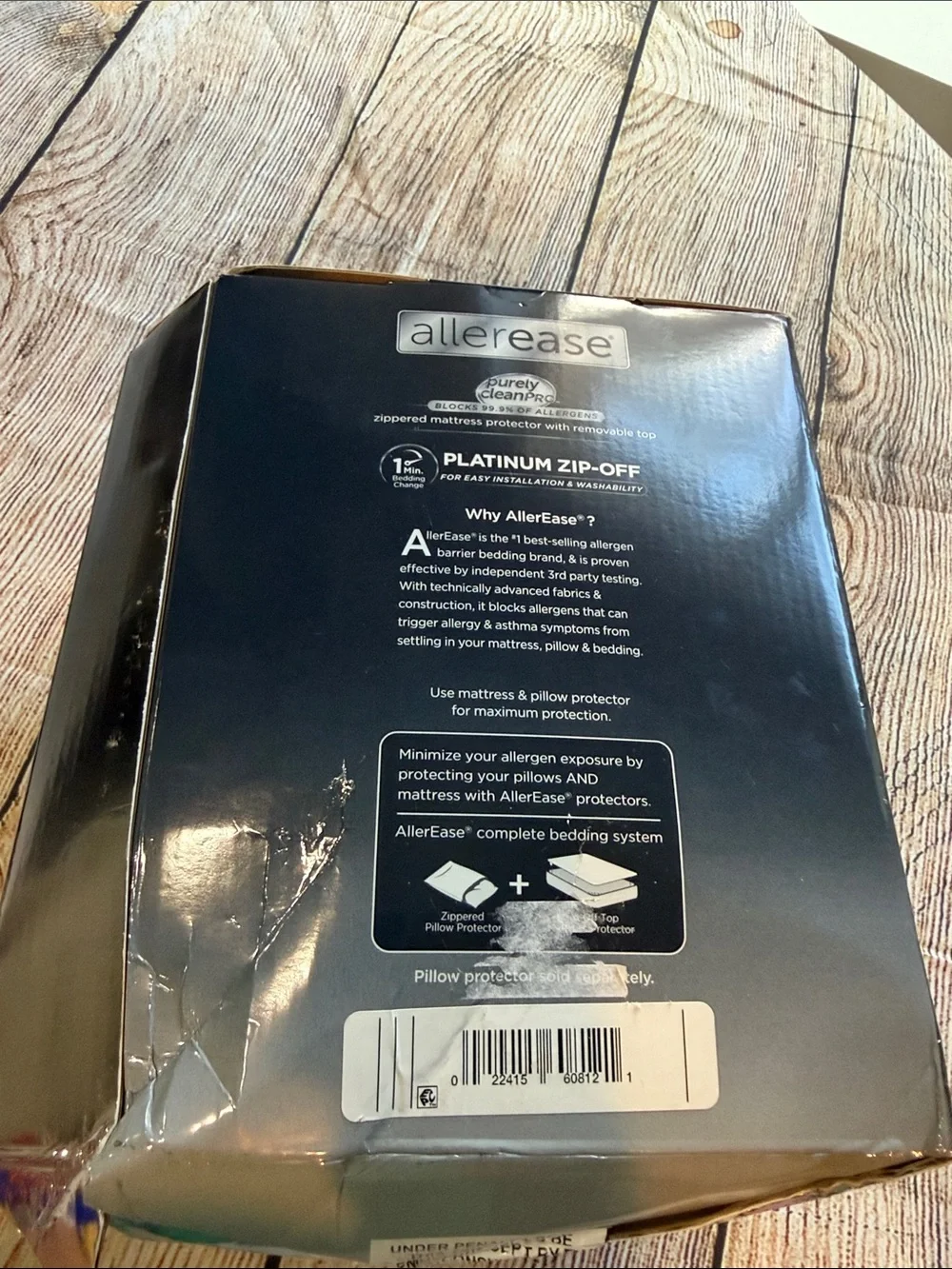 AllerEase Platinum Zip-Off Zippered Mattress Protector - Full - .